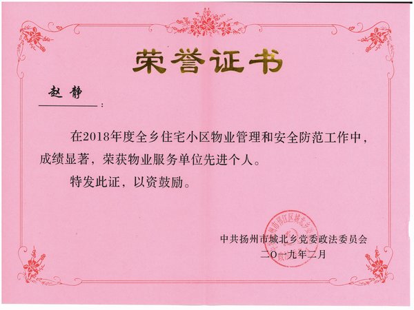 赵静个人获奖荣誉